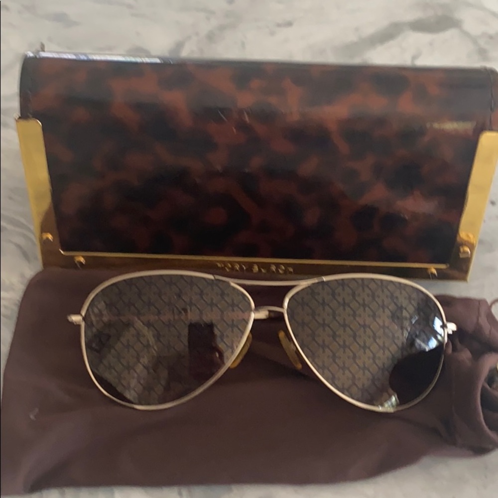 Tory Burch Logo Sunglasses